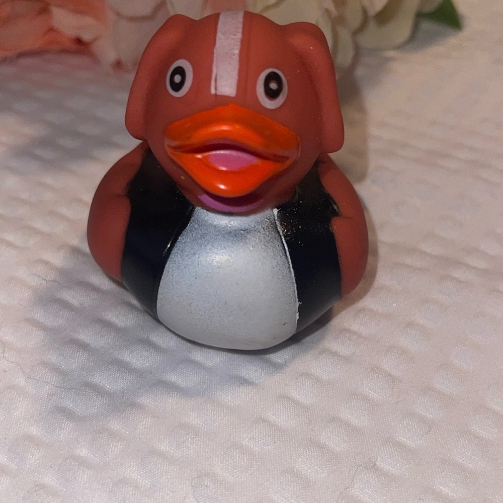 Rubber Duck Dog Decor Car Office Dog Orange Black Vest Ornament NO Squeak New